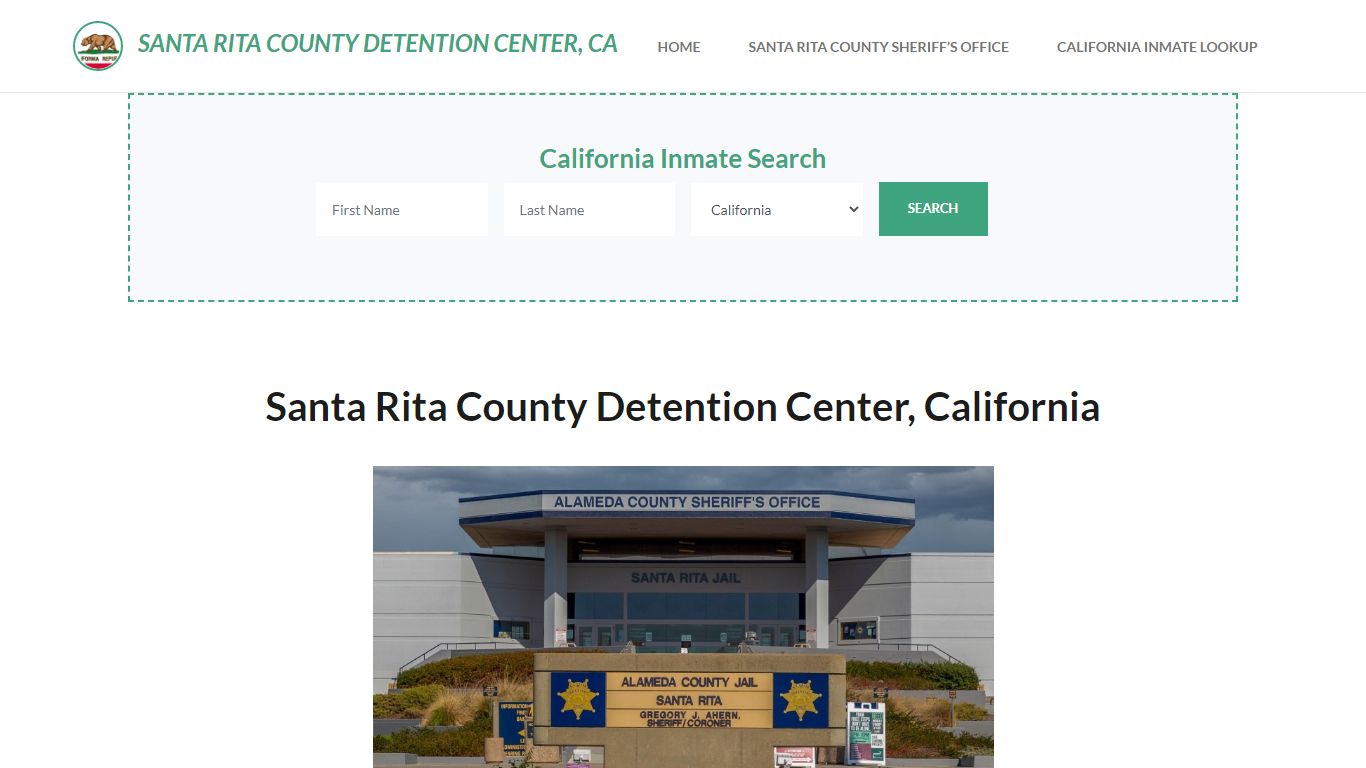 Santa Rita County Detention Center, CA Inmate Roster, Offender Search